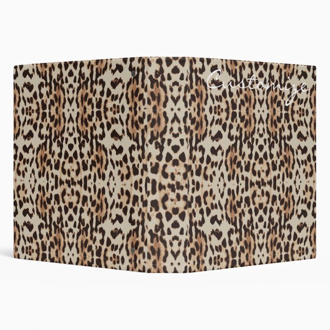 Leopard Spots Pattern Thunder_Cove 3 Ring Binder (Background)