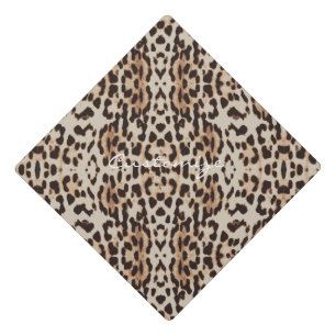 Leopard Spots Pattern Thunder_Cove Graduation Cap Topper
