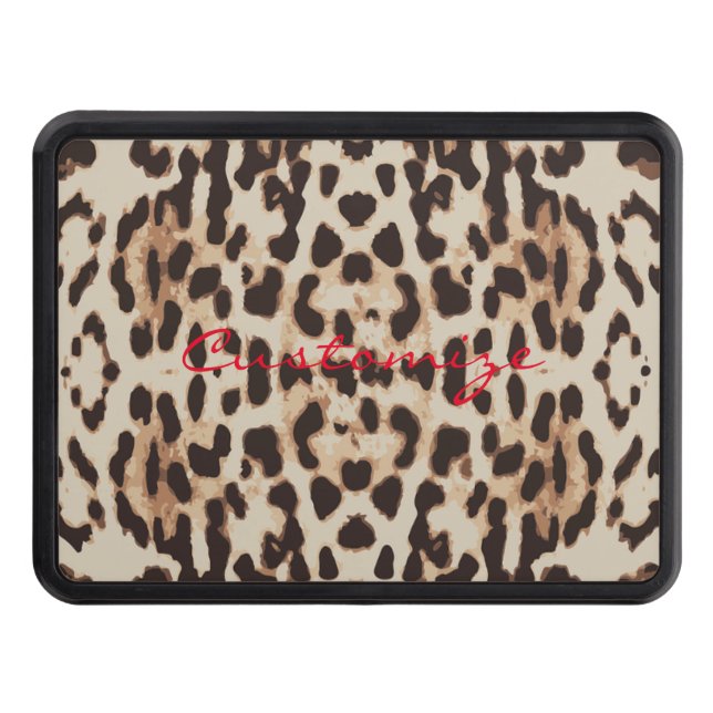 Leopard Spots Pattern Thunder_Cove Hitch Cover (Front)