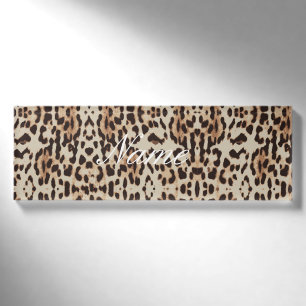 Leopard Spots Pattern Thunder_Cove Name Tag