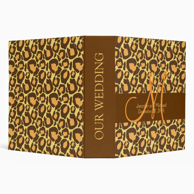 Leopard Spots Print Wedding Planner 2 in. Binders Zazzle