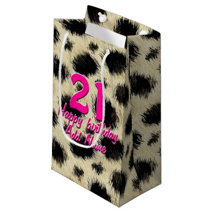 Leopard spots small gift bag