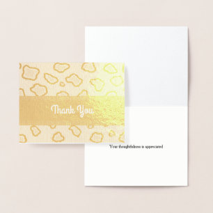 Leopard Spots Thank You Foil Card