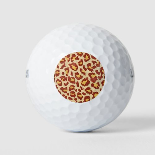Leopard Spots Ultrasuede Look Golf Balls