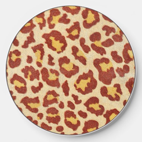 Leopard Spots Ultrasuede Look Wireless Charger