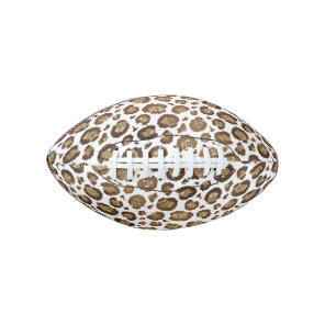 Leopard Spots Wild Animals Golden Glitter Safari Football