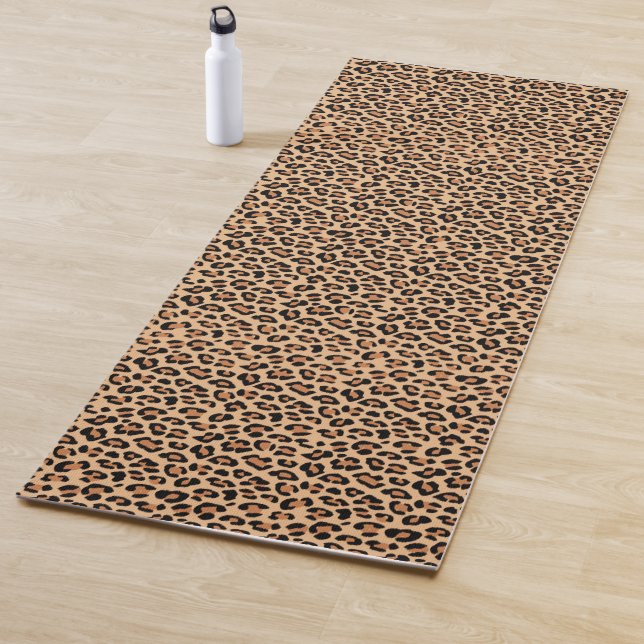 Leopard Spots Wild Cat Fur Pattern Yoga Mat (In Situ)
