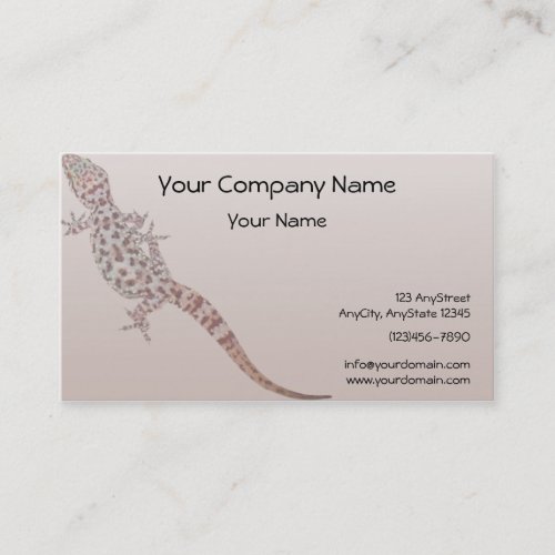 Leopard Spotted Gecko on Sand Background Business Cards