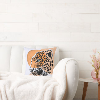 Leopard Square Throw Pillow – Modern Animal Print 