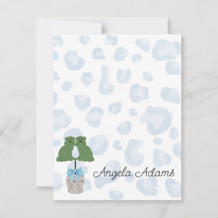 Leopard Staffordshire Dogs Topiary Note Card
