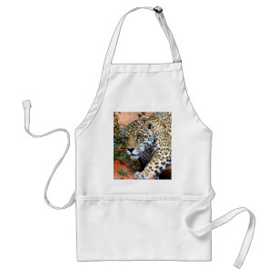 Leopard Stalking Macro Adult Apron