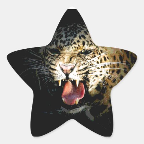 Leopard Star Sticker