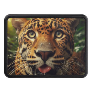 Leopard Stares While Lapping Water in Jungle Hitch Cover