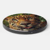 Leopard Stares While Lapping Water in Jungle Wireless Charger (Front 2)