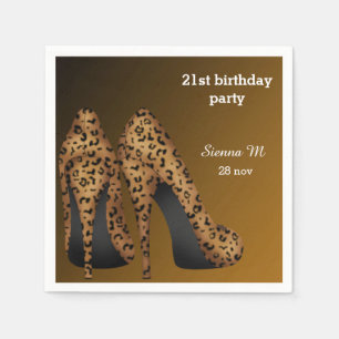 Leopard Stilettos Paper Napkins