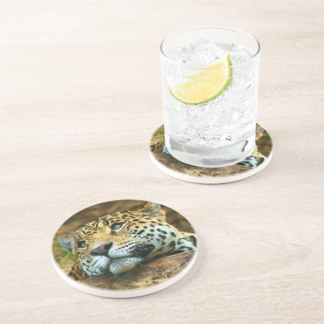 Leopard Stone Coaster (Side)