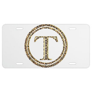 Leopard T License Plate