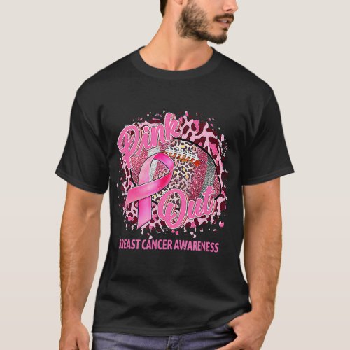 leopard tackle cancer breast cancer awareness pink T_Shirt