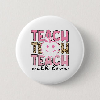 Leopard Teacher Appreciation Teach With Love Teach Button