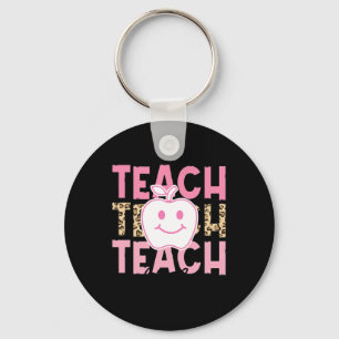 Leopard Teacher Appreciation Teach With Love Teach Keychain