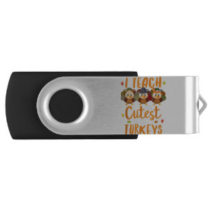 Leopard Teacher Thanksgiving I Teach The Cutest Tu Flash Drive