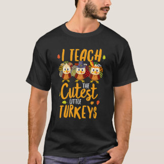 Leopard Teacher Thanksgiving I Teach The Cutest Tu T-Shirt