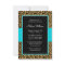 Leopard Teal Blue Bridal Shower Invitations