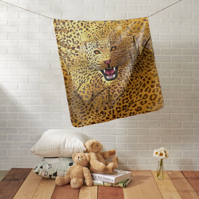 Leopard Territory 1 Baby Blanket (In Situ)