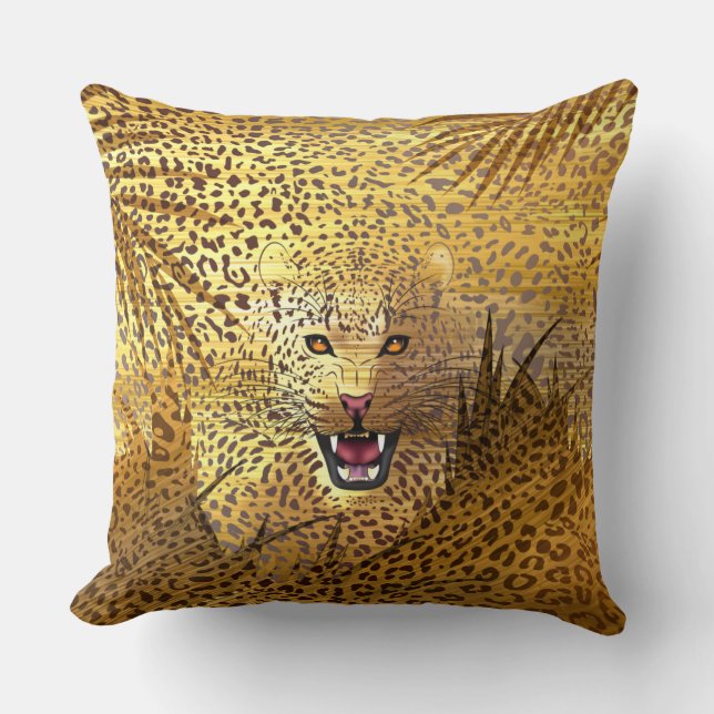Leopard Territory 1 Throw Pillow (Front)