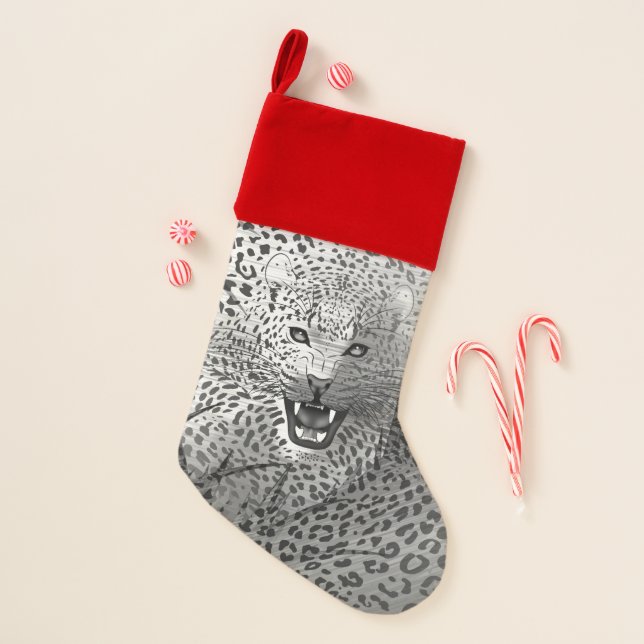 Leopard Territory 2 Christmas Stocking (Front)