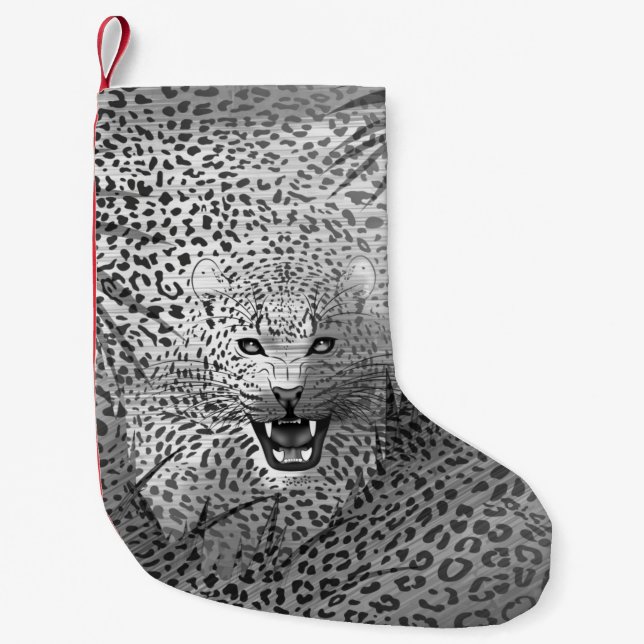 Leopard Territory 2 Small Christmas Stocking (Front)
