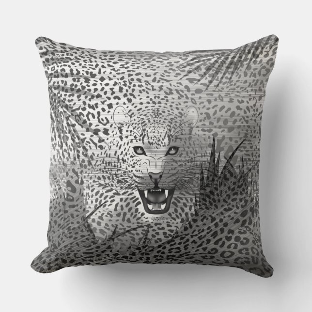 Leopard Territory 2 Throw Pillow (Front)