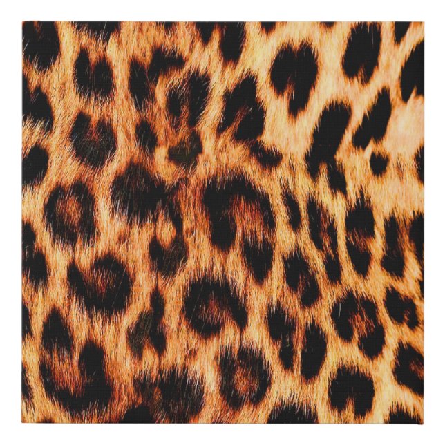 Leopard texture, African animal seamless pattern. Faux Canvas Print (Front)