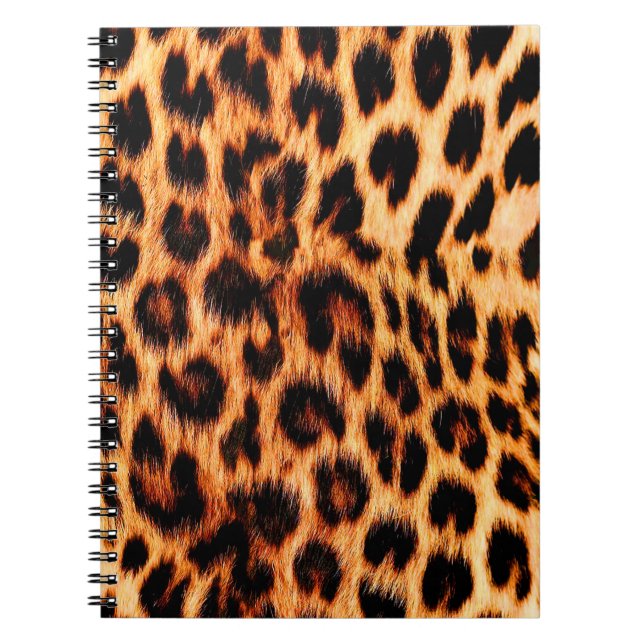 Leopard texture, African animal seamless pattern. Notebook (Front)