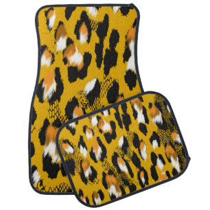Leopard Texture Animal Print Background Car Floor Mat
