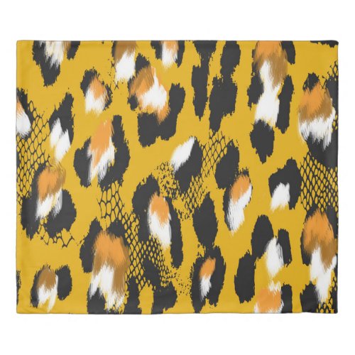 Leopard Texture Animal Print Background Duvet Cover