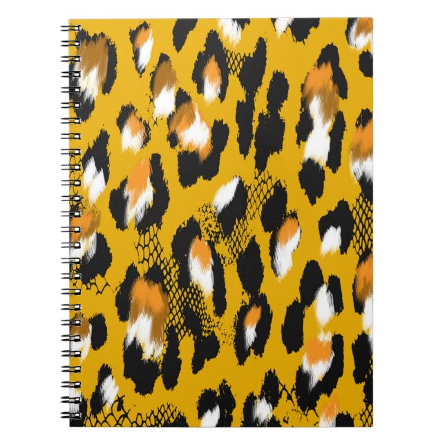Leopard Texture Animal Print Background Notebook (Front)