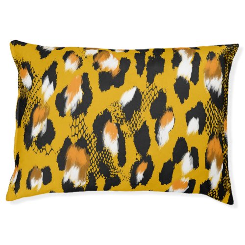 Leopard Texture Animal Print Background Pet Bed