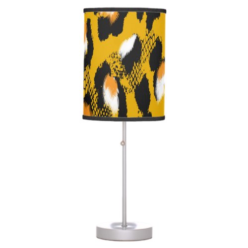 Leopard Texture Animal Print Background Table Lamp