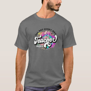 Leopard Tie Dye All Day Every Day Teacher Mode Tea T-Shirt
