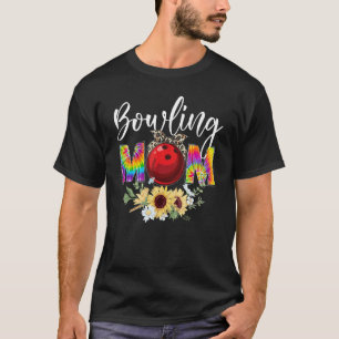 Leopard Tie Dye Bowling Mom Life Game Day Mother's T-Shirt