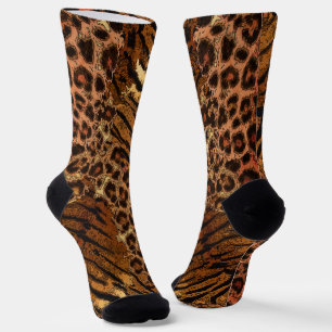 Leopard tiger skin  socks