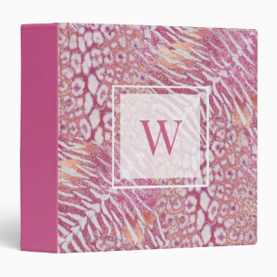 Leopard tiger skin trendy 3 ring binder