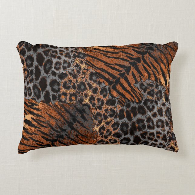 Leopard tiger skin trendy accent pillow (Front)