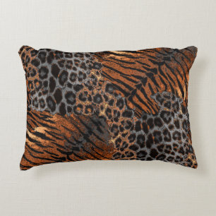 Leopard tiger skin trendy accent pillow