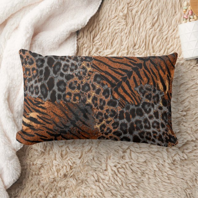 Leopard tiger skin trendy lumbar pillow (Blanket)