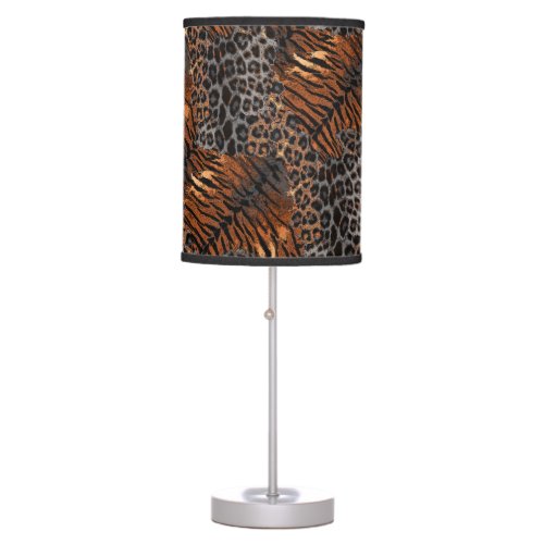 Leopard tiger skin trendy table lamp