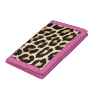 Leopard tri-fold wallet