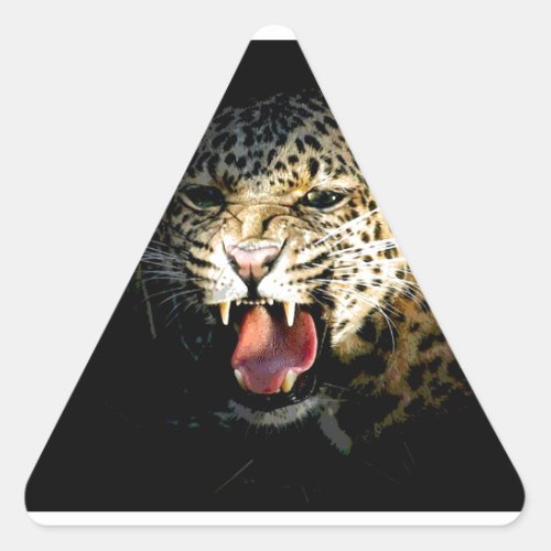 Leopard Triangle Sticker