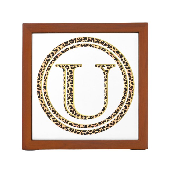 Leopard U Pencil Holder (Back)